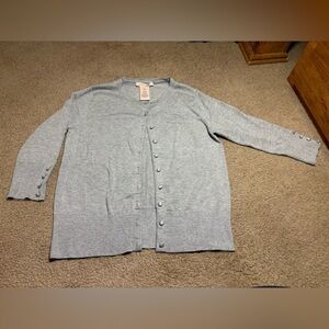 Philosophy Knitted Grey Button Down Cardigan Womens Size Meidum